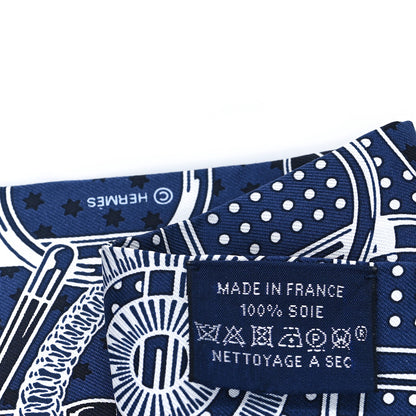 Hermes Silk Eperon d'Or Bandana Twilly Marine Vert Sauge White 3 of 3
