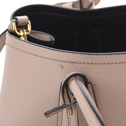 Prada Saffiano Cuir Medium Double Bag Cipria Black 14 of 14