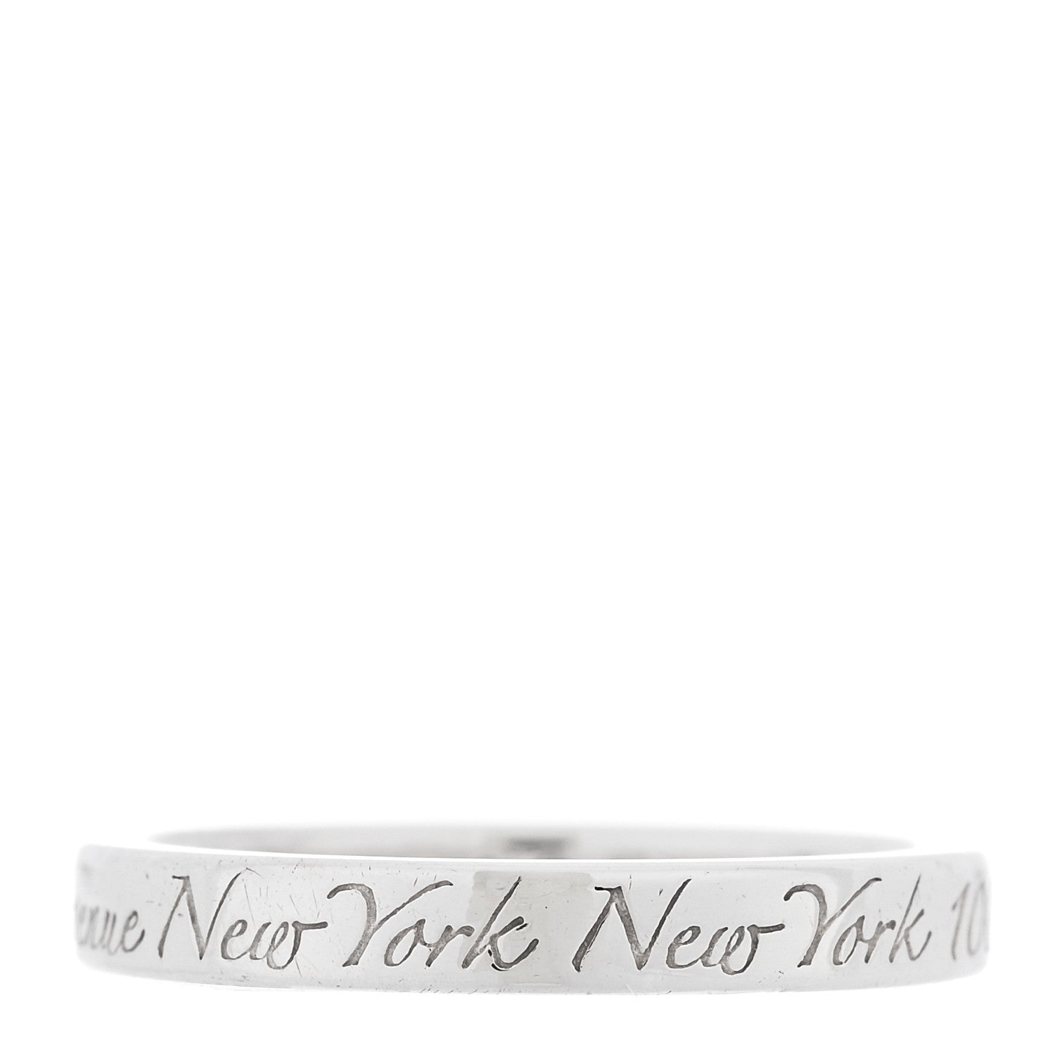 Tiffany Sterling Silver Narrow Notes Ring 50 5.25 1 of 4
