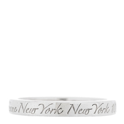 Tiffany Sterling Silver Narrow Notes Ring 50 5.25 1 of 4