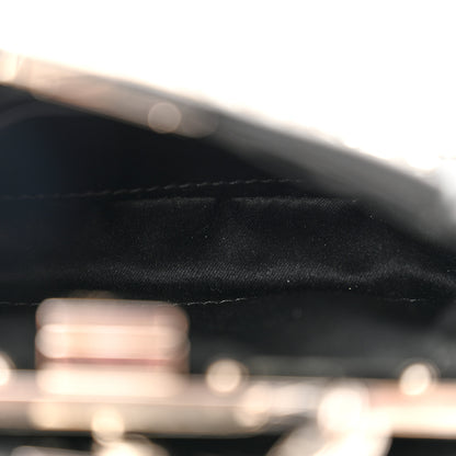 Fendi Satin Crystal Shiny Nappa Embroidered Micro Peekaboo Iconic Satchel Black Crystal 5 of 9