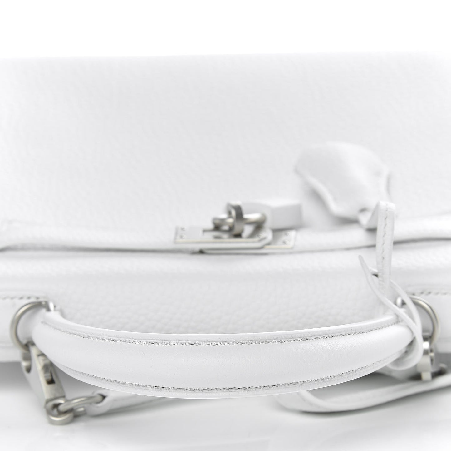 Taurillon Clemence Horseshoe Kelly Retourne 25 White Black