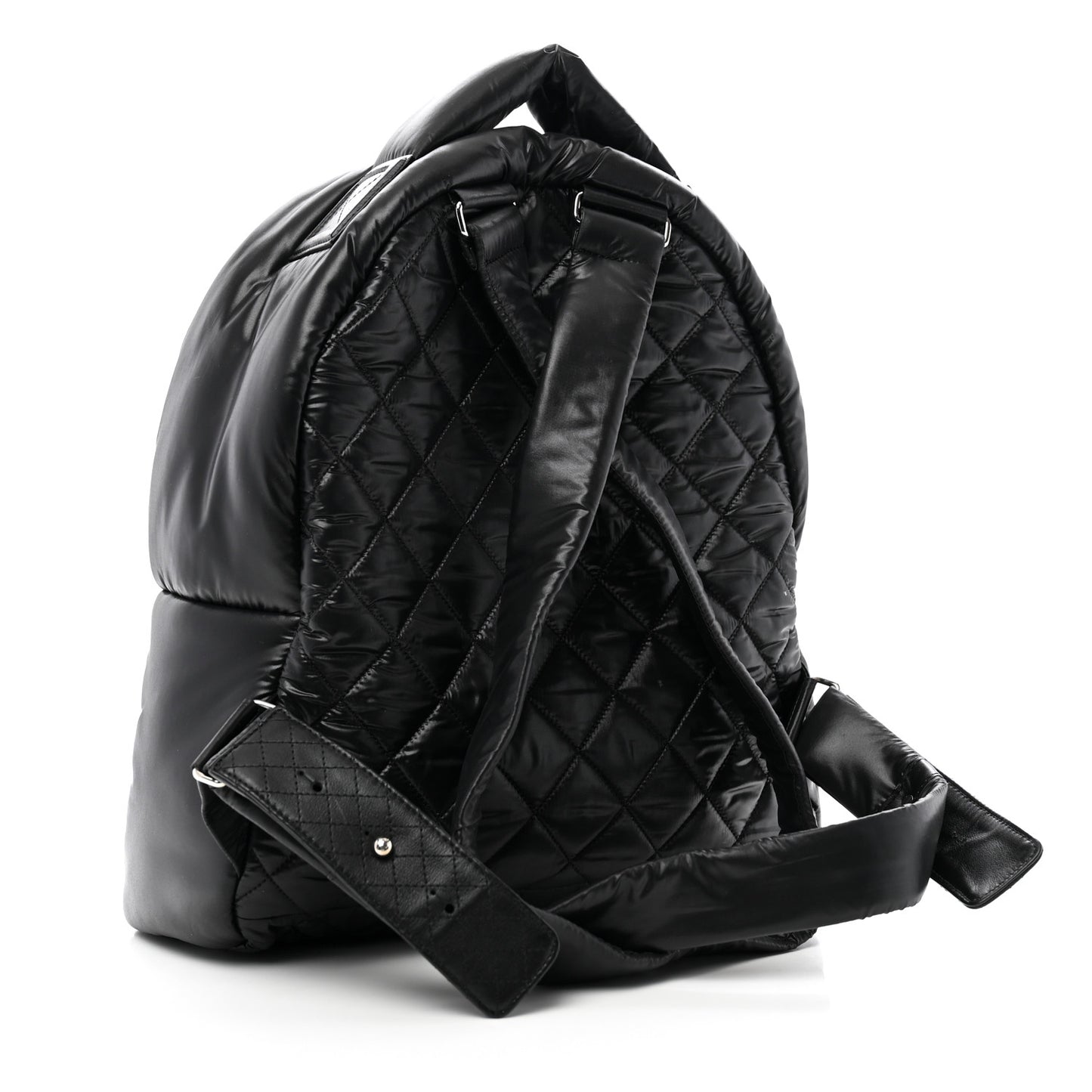Nylon Quilted Coco Cocoon Backpack Black