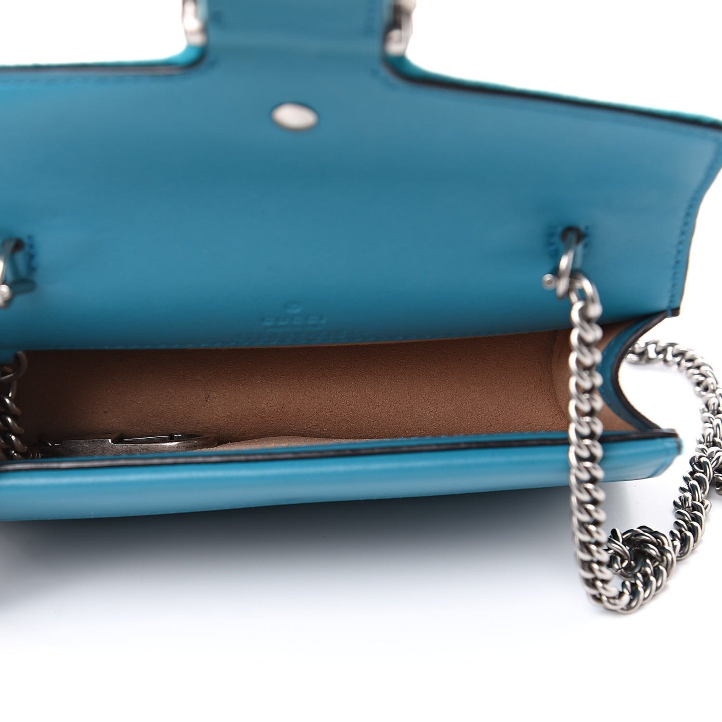 Velvet Super Mini Dionysus Shoulder Bag Pavone Cyan