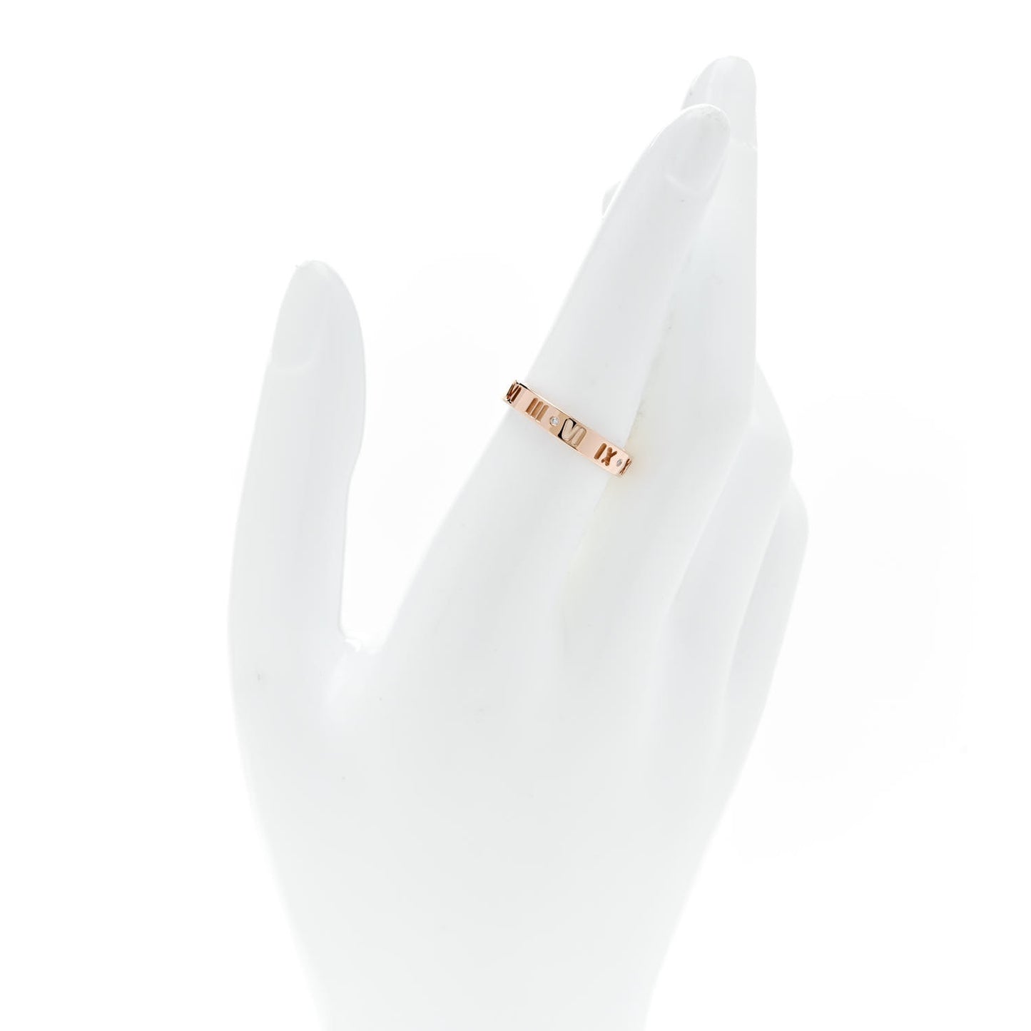 18K Rose Gold Diamond Atlas Pierced Ring 55 7.25