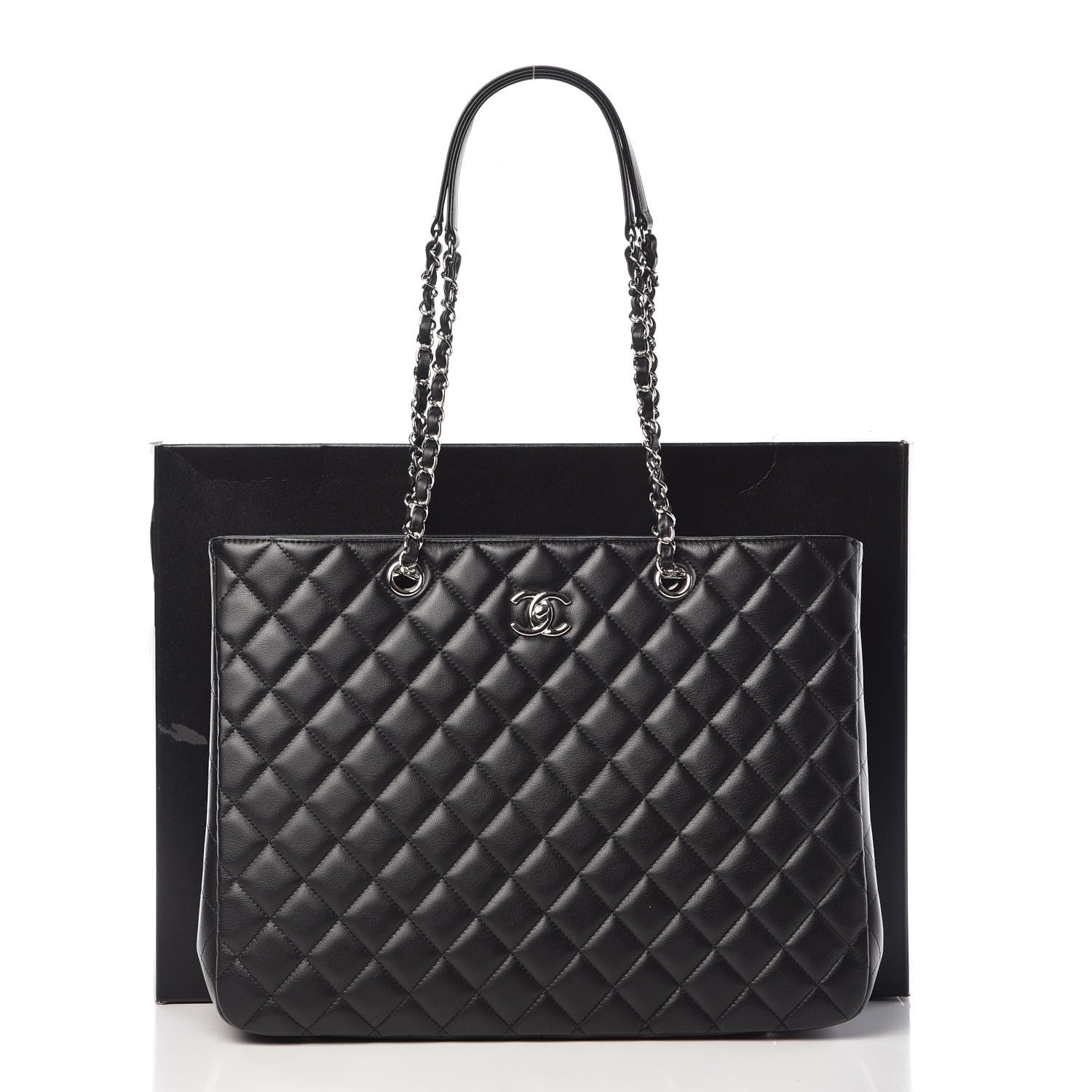 Chanel Calfskin Quilted Timeless Tote Black 9 of 9