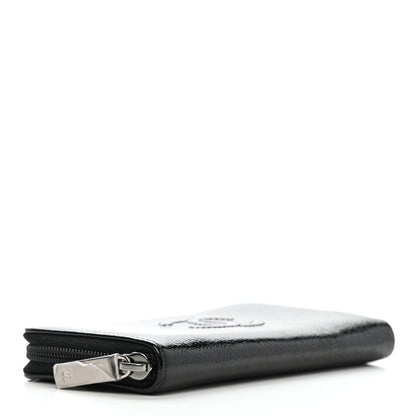 Chanel Caviar Patent Timeless Zip Around Wallet Black 4 of 8