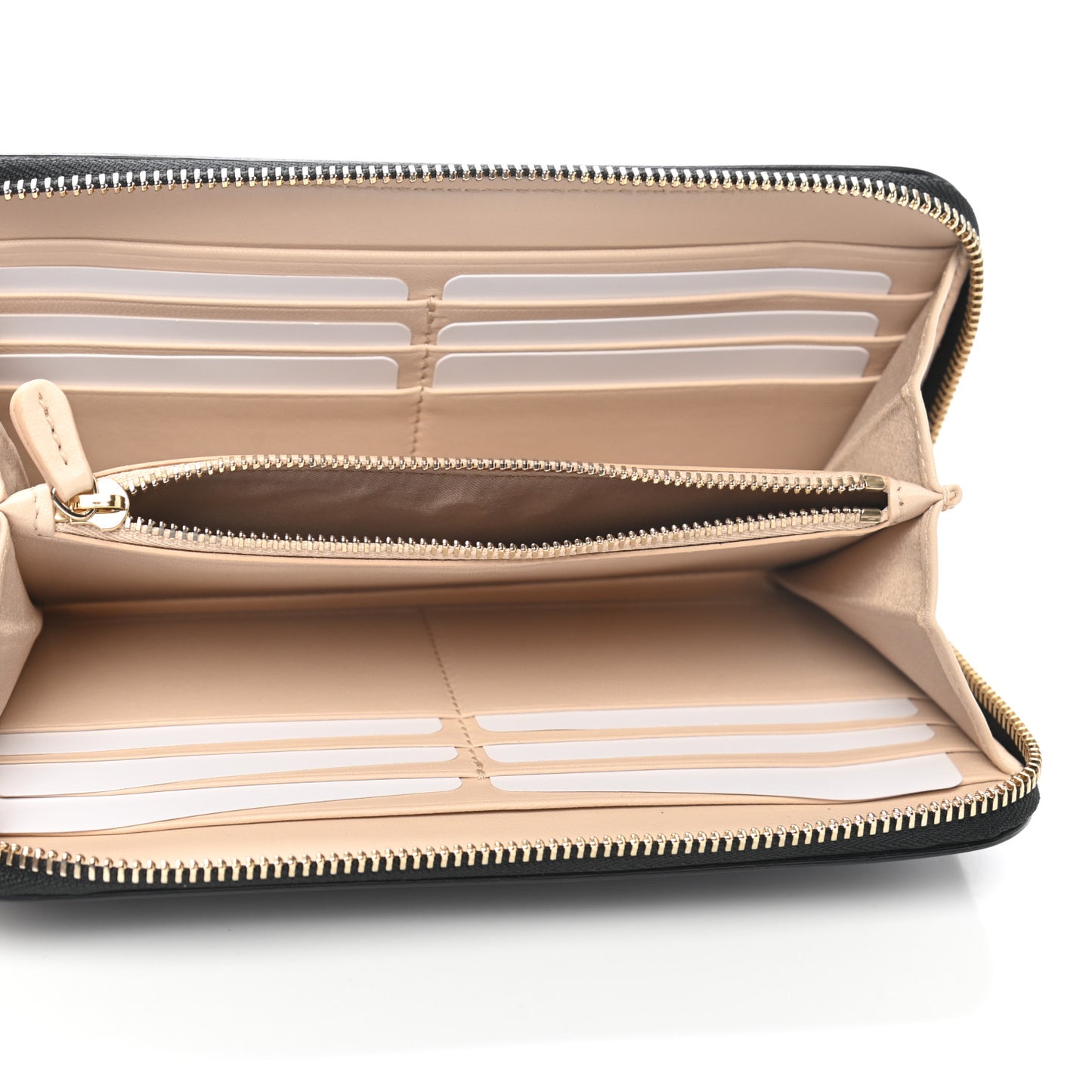 Patent Palazzo Medusa Zip Around Wallet Black