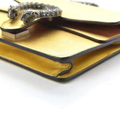 Gucci Metallic Calfskin Crystal Mini Dionysus Shoulder Bag Gold 7 of 11