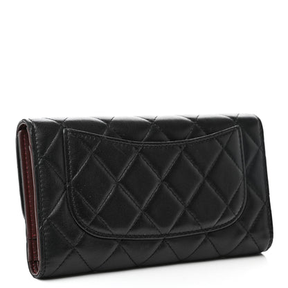 Chanel Lambskin Quilted Large Flap Wallet Black 3 of 13