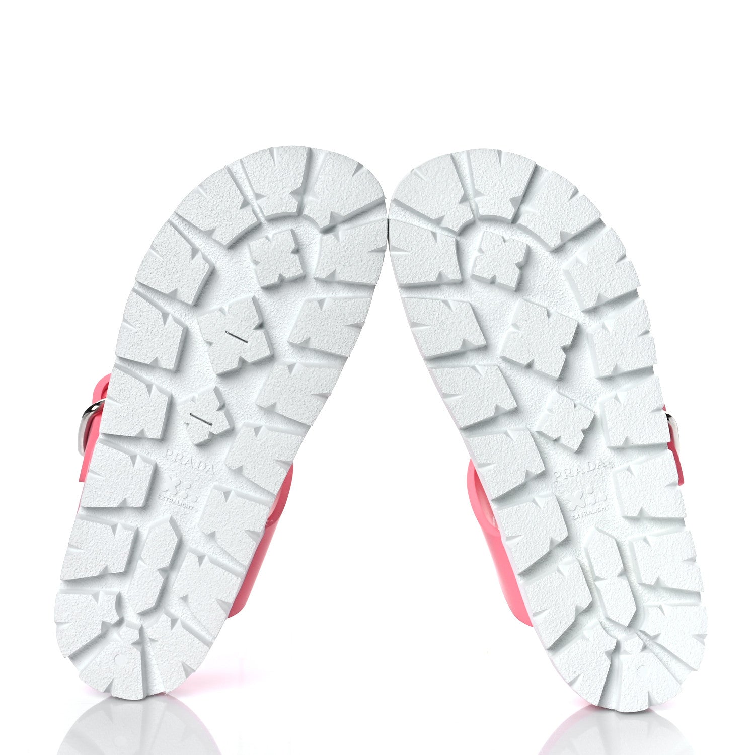 Prada EVA Rubber Buckled Lug Sole 20mm Thong Sandals 39 Begonia 6 of 8