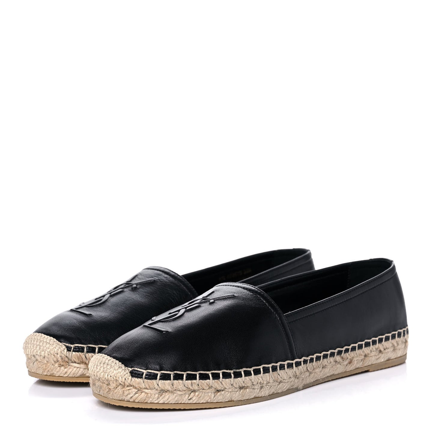 Lambskin Monogram Espadrilles 38.5 Black