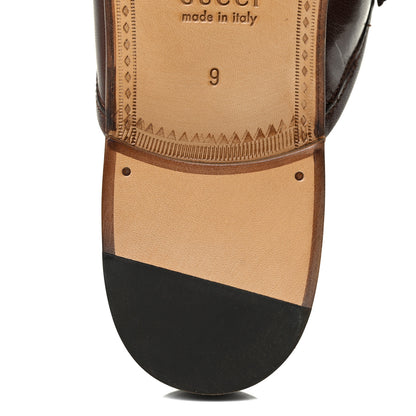 Gucci Goatskin Mens Horsebit Slippers 9 Light Brown 8 of 14