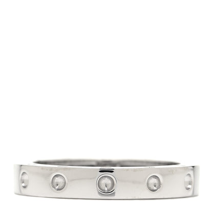 Roberto Coin 18K White Gold Round Pois Moi Ring 53 6.5 3 of 4