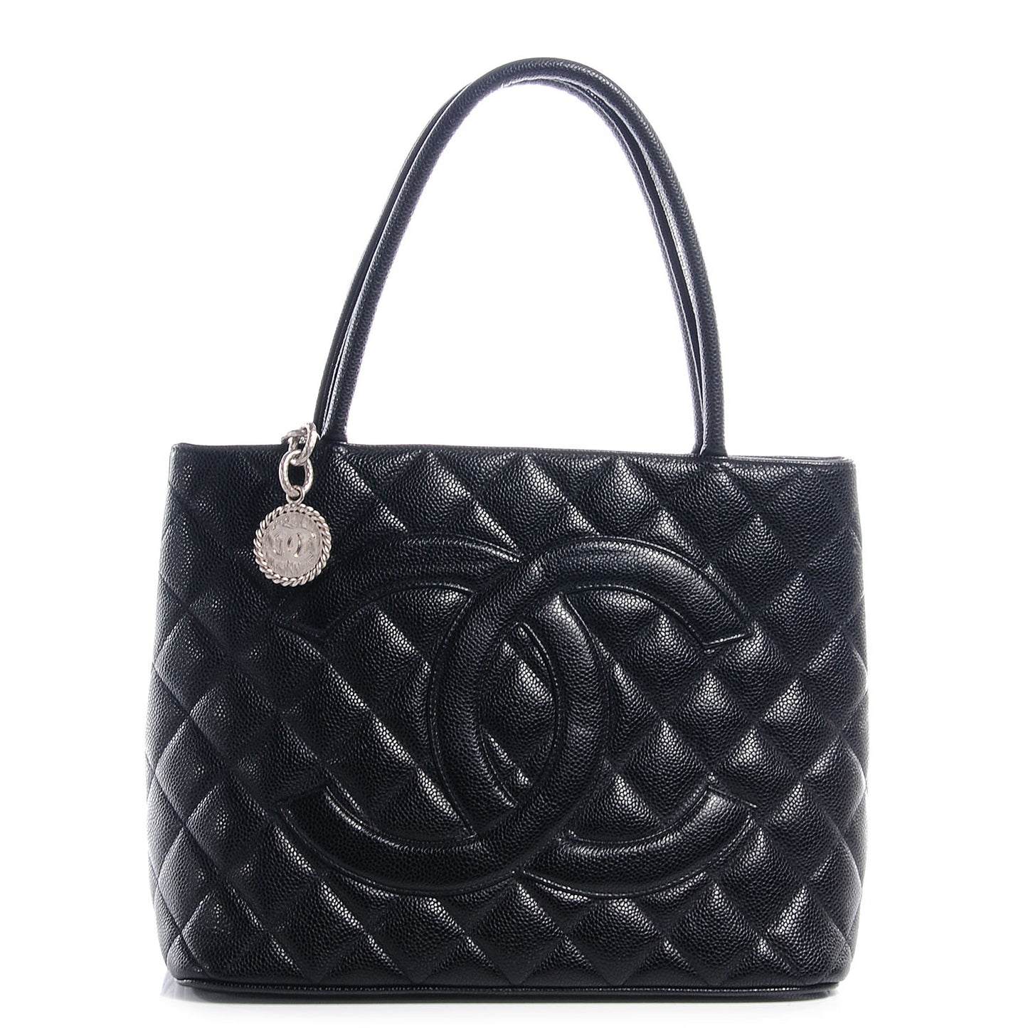 Caviar Medallion Tote Black