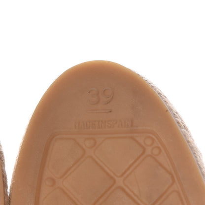 Chanel Lambskin CC Espadrilles 39 Beige Black 6 of 11