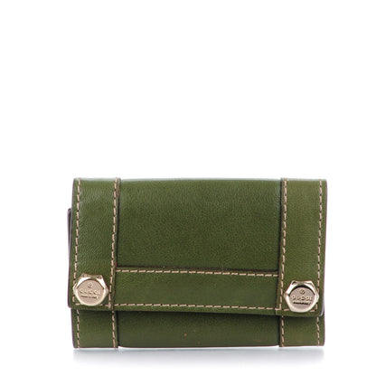 Gucci Calfskin Charmy 6 Key Holder Case Green 1 of 8