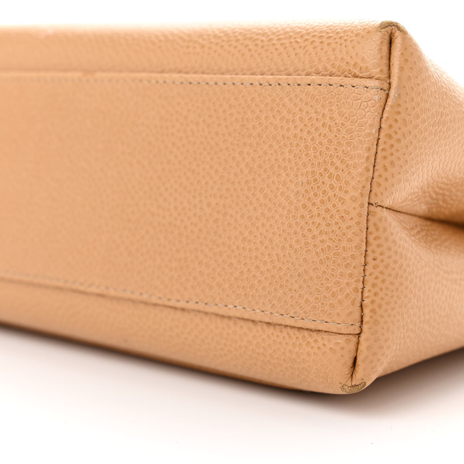 Chanel Caviar Flap Shoulder Bag Beige 10 of 12