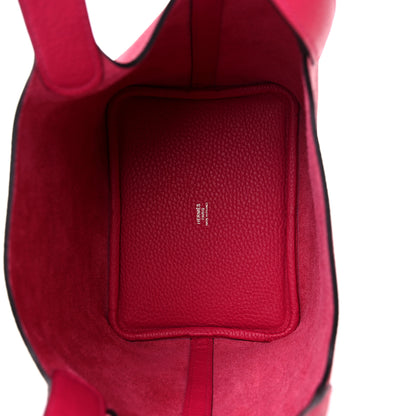 Hermes Taurillon Clemence Monochrome Picotin Lock 18 PM Rose Mexico 5 of 9