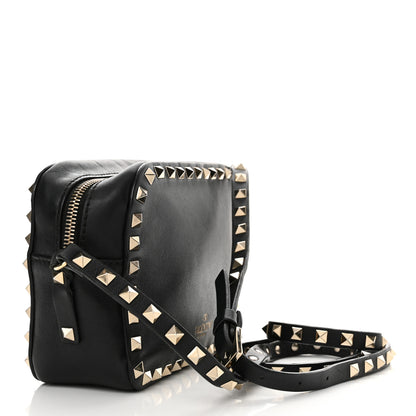 Valentino Garavani Calfskin Rockstud Camera Crossbody Bag Black 3 of 12