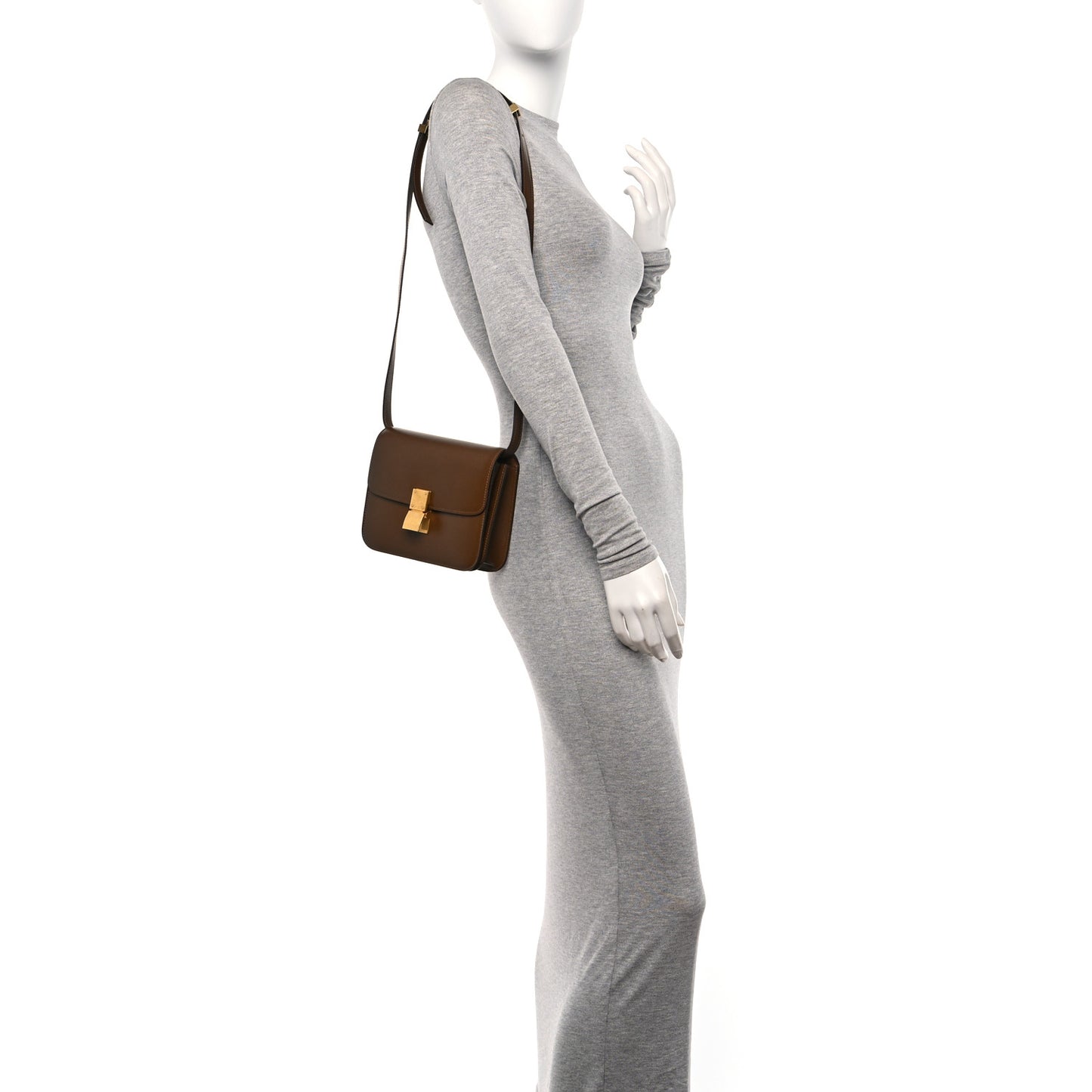 Box Calfskin Teen Classic Box Flap Bag Camel