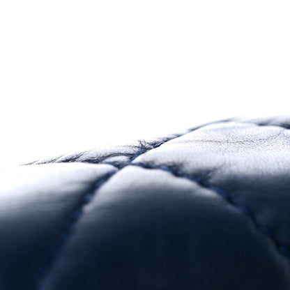 Chanel Lambskin Quilted Maxi Single Flap Dark Blue 15 of 15