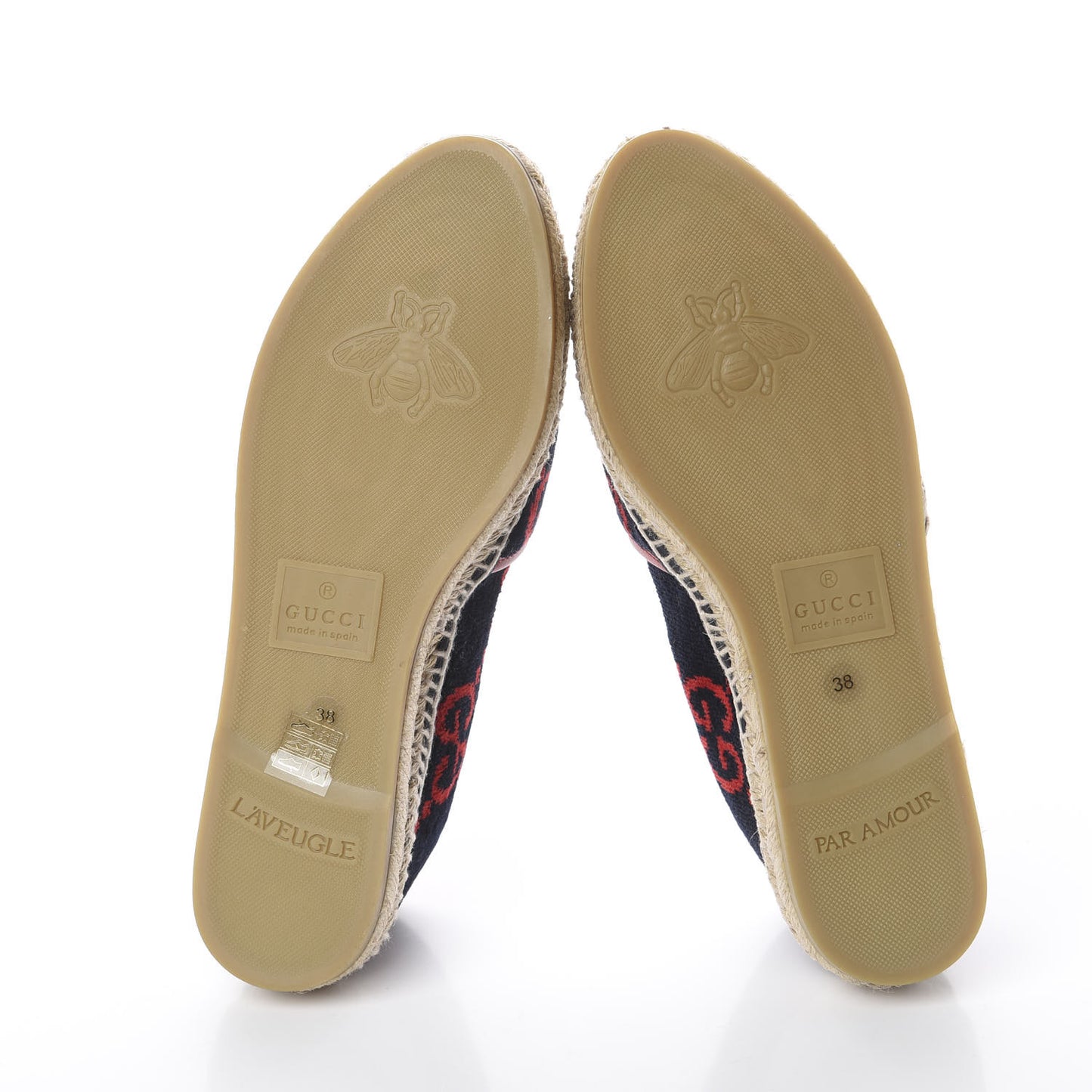 Terry Cloth GG Monogram Espadrilles 38 Blue Red