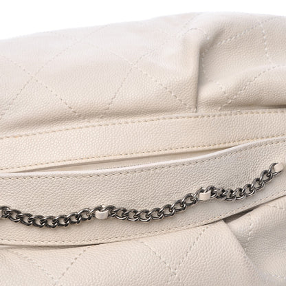 Chanel Caviar Large Outdoor Ligne Hobo White 11 of 17