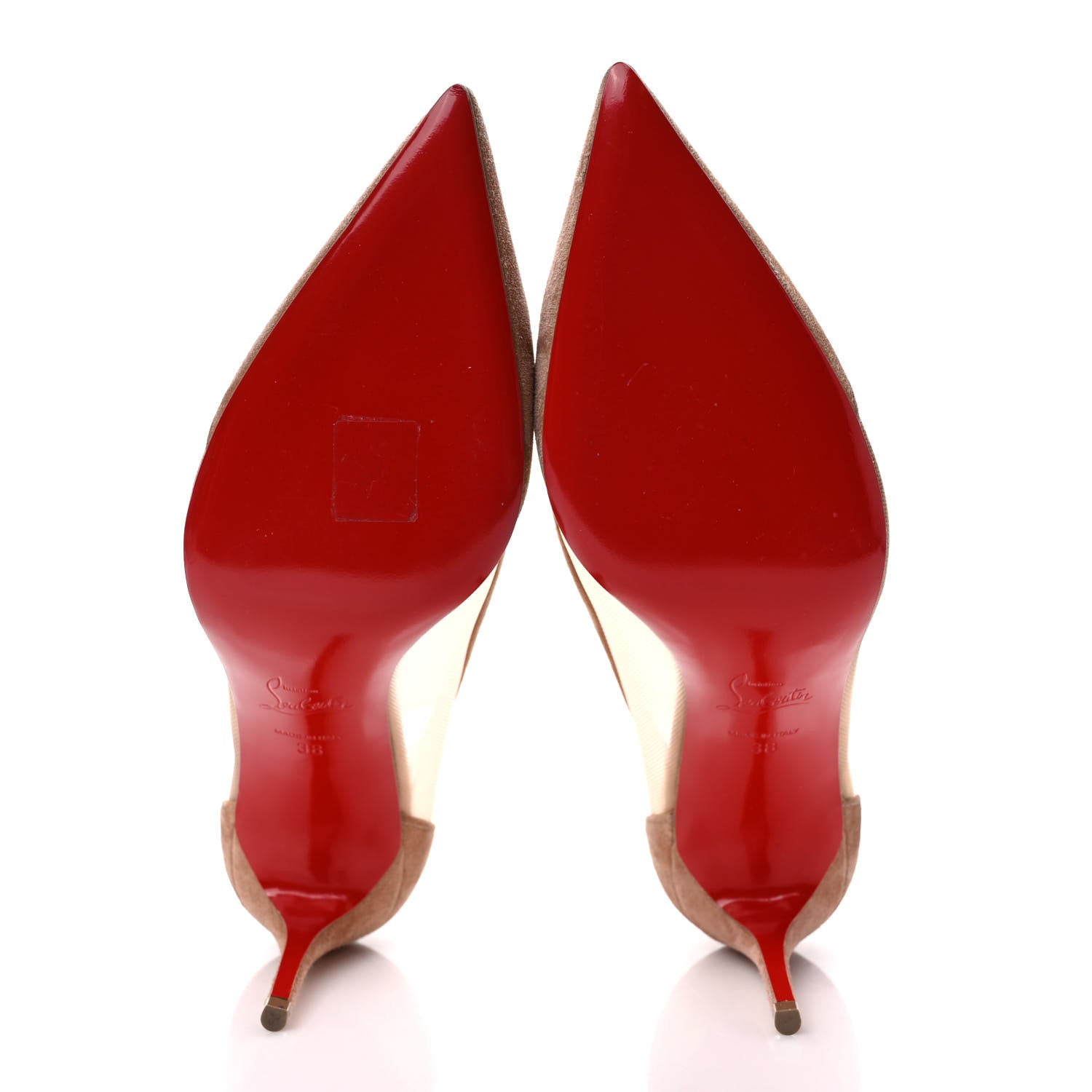 Christian Louboutin Veau Velours Rete Galativi 85 Pumps 38 Courtisane 5 of 8