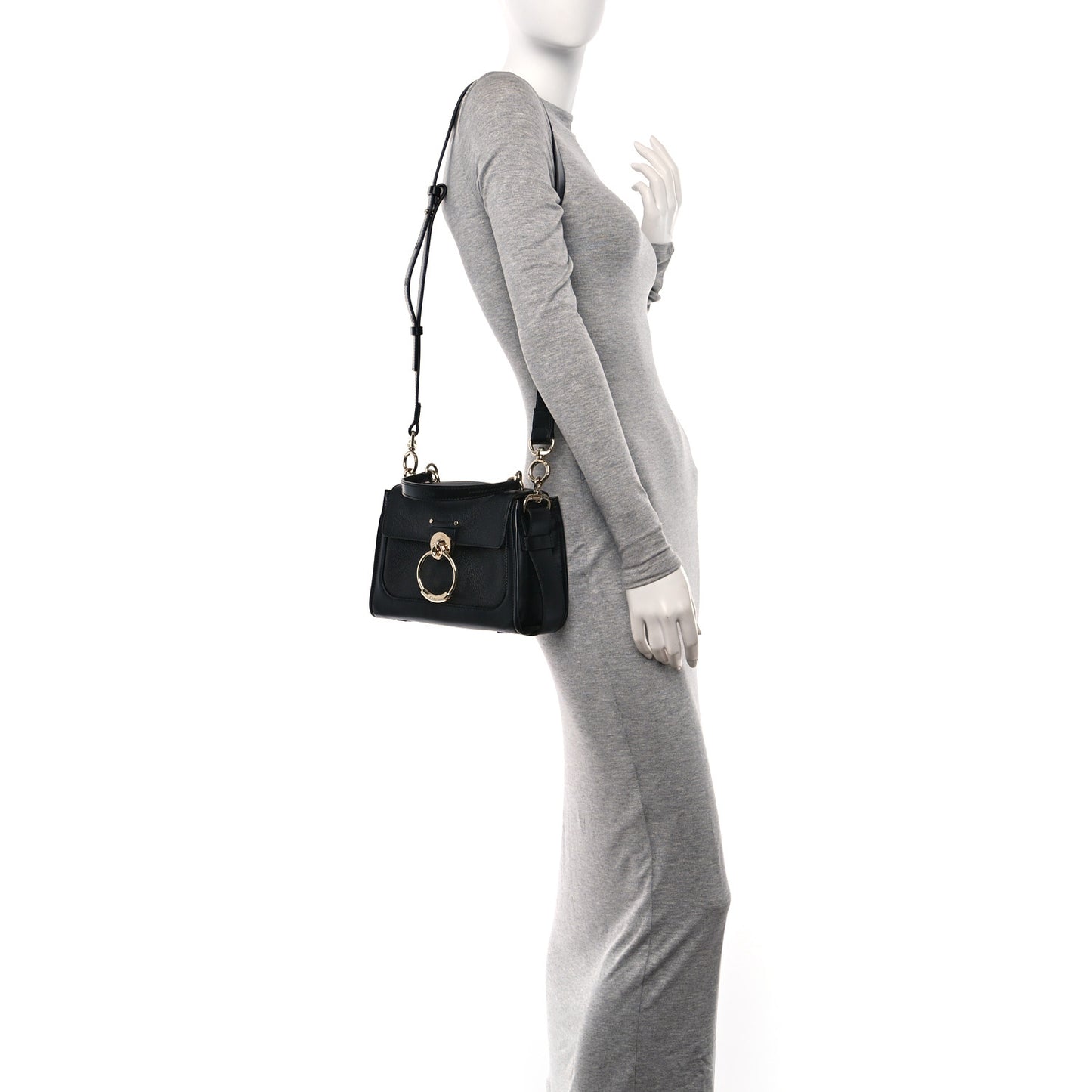 Calfskin Mini Tess Day Bag Black
