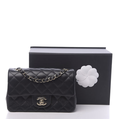 Chanel Lambskin Quilted Mini Rectangular Flap Black 14 of 14