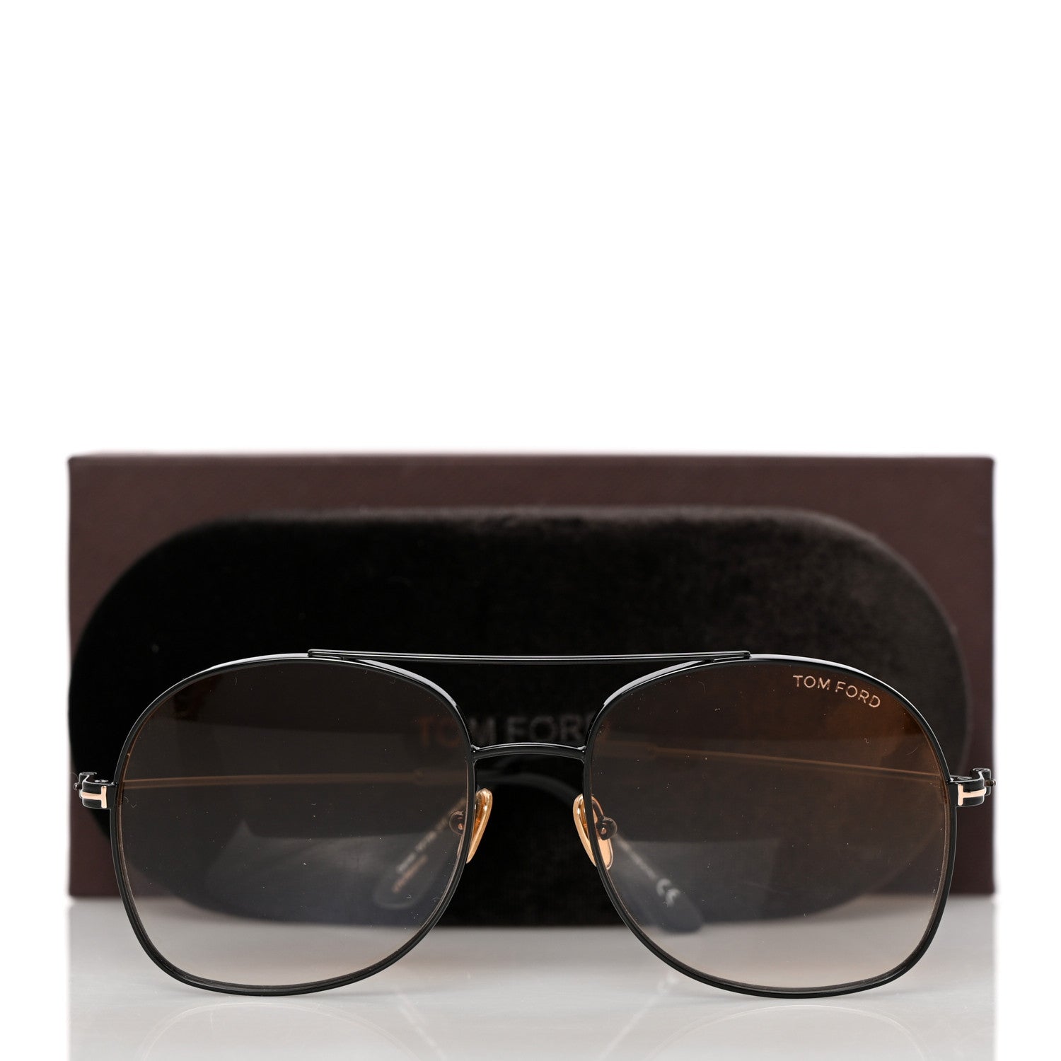Tom Ford Metal Delilah Aviator Sunglasses TF758 Black 9 of 9