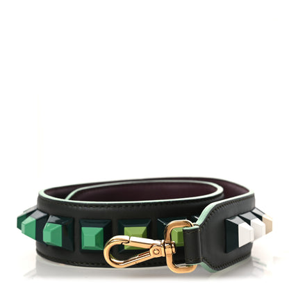 Fendi Vitello Dolce Bi-Color Degrade Studded Strap You Verde Prato Bordeaux 1 of 5
