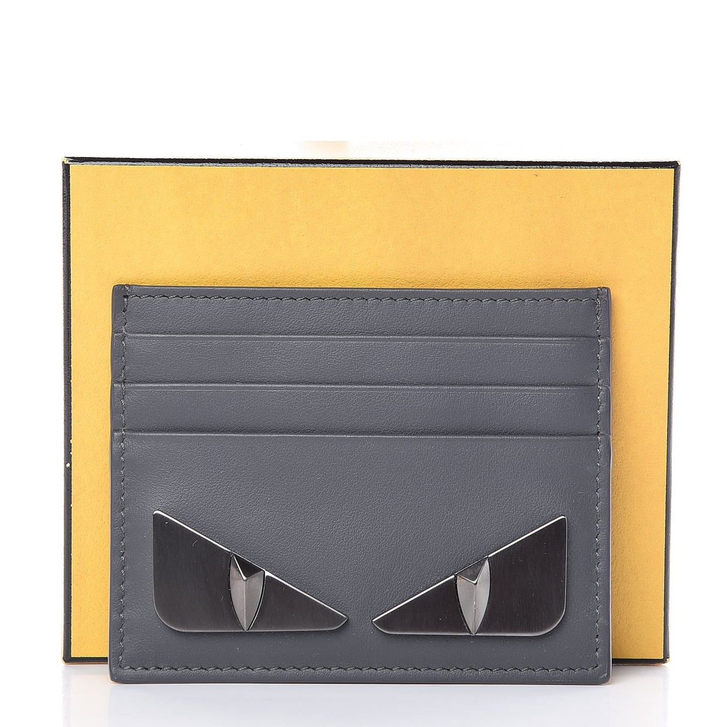 Vitello Century Metal Monster Eyes Card Holder Grey