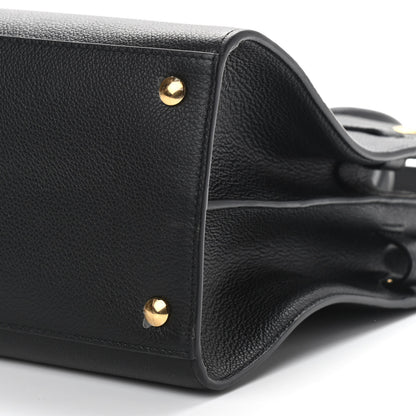 Burberry Calfskin Large Tile Tote Black 10 of 11