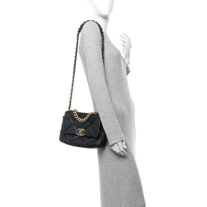 Chanel Goatskin Quilted Medium Chanel 19 Flap Black 2 of 10