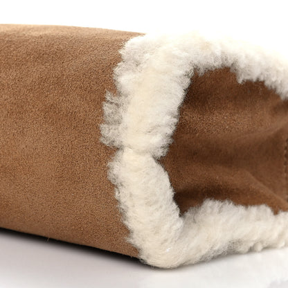 Telfar X UGG Suede Shearling Small Shopping Bag Chestnut 9 of 9