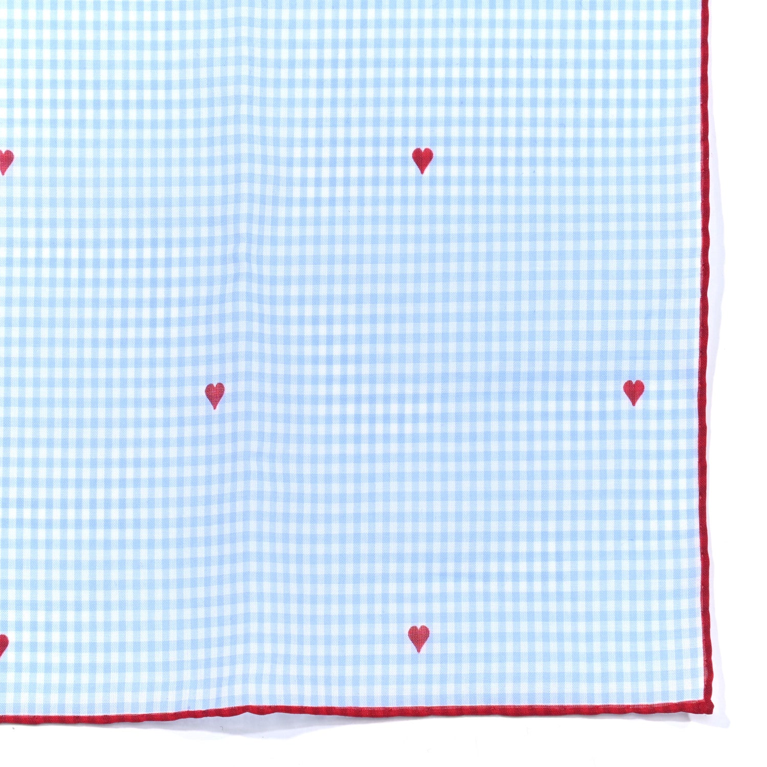 Gucci Cotton Popeline Heart Pocket Square Blue 2 of 4