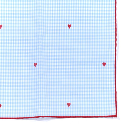 Gucci Cotton Popeline Heart Pocket Square Blue 2 of 4
