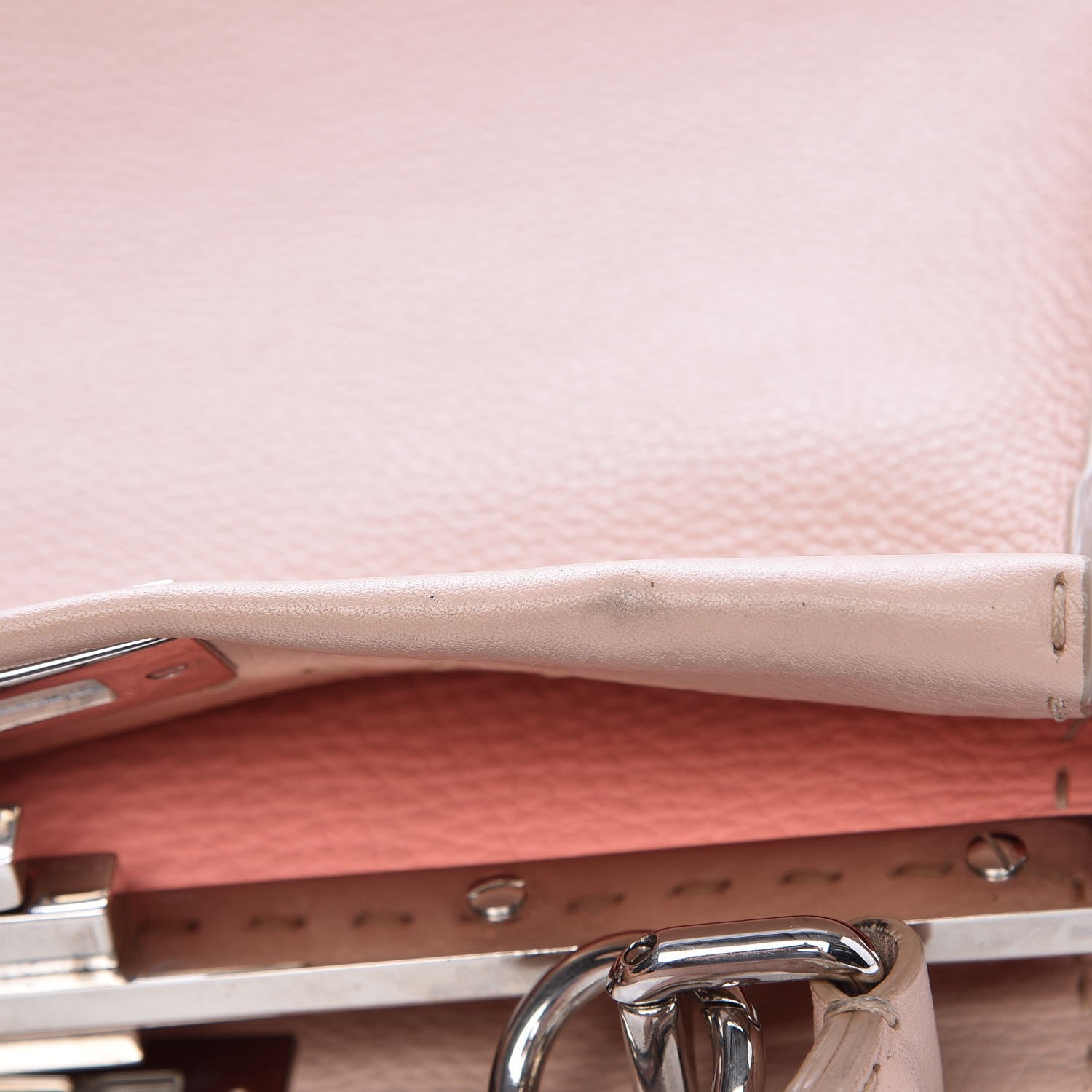 Fendi Cuoio Romano Selleria Bi-Color Medium Peekaboo Iconic Satchel Rosa Plaster Pesca 18 of 45