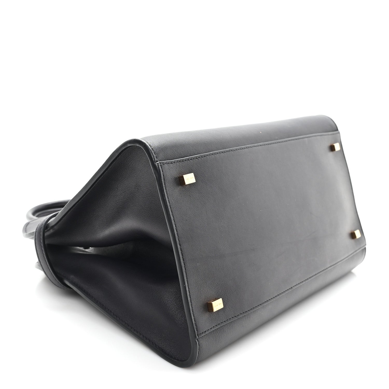 The Row Polished Saddle Calfskin Soft Margaux 12 Black 4 of 11