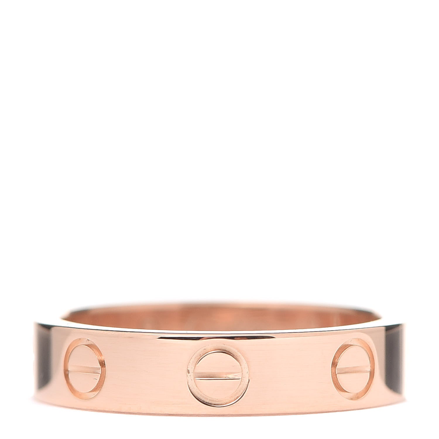 Cartier 18K Pink Gold Diamond 4mm LOVE Wedding Band Ring 49 4.75 3 of 4