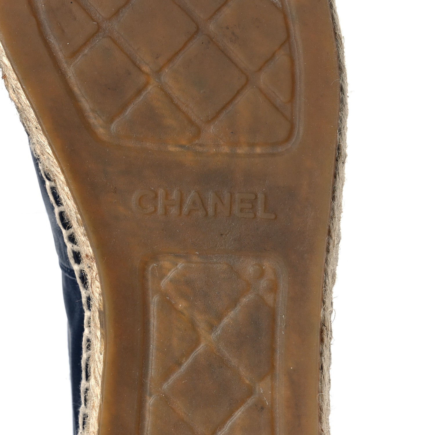 Chanel Lambskin CC Espadrilles 41 Navy Black 7 of 9