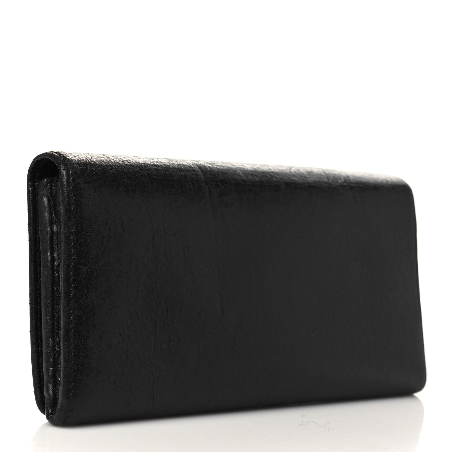 Balenciaga Agneau Giant 12 Gold Hardware Money Wallet Black 3 of 9