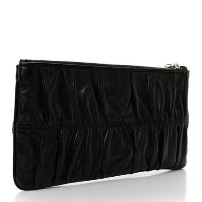 Prada Nappa Gaufre Small Zip Pouch Nero Black 3 of 9