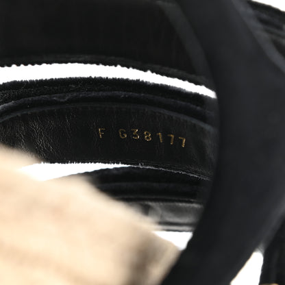 Chanel Velvet Lambskin CC Flat Sandals 39 Black 8 of 9