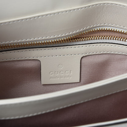 Gucci Calfskin Small Arli Flap Shoulder Bag Mystic White 7 of 9