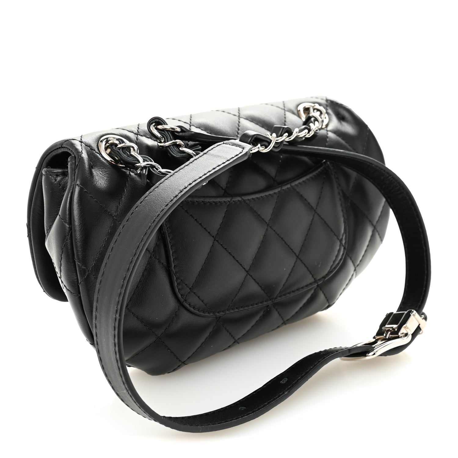 Chanel Calfskin Quilted CC Uniform Flap Belt Bag Black 3 of 10