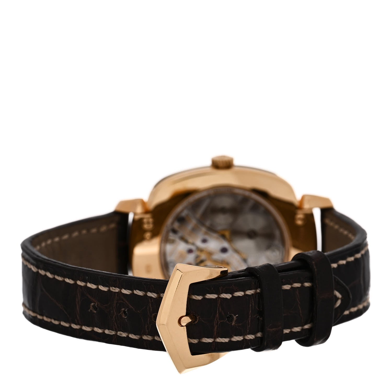 Patek Philippe 18K Rose Gold Alligator Diamond 30mm Gondolo Manual Winding Watch 7041R-001 4 of 4