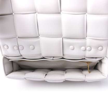 Bottega Veneta Lambskin Maxi Intreccio Padded Chain Cassette Crossbody Bag White 5 of 10